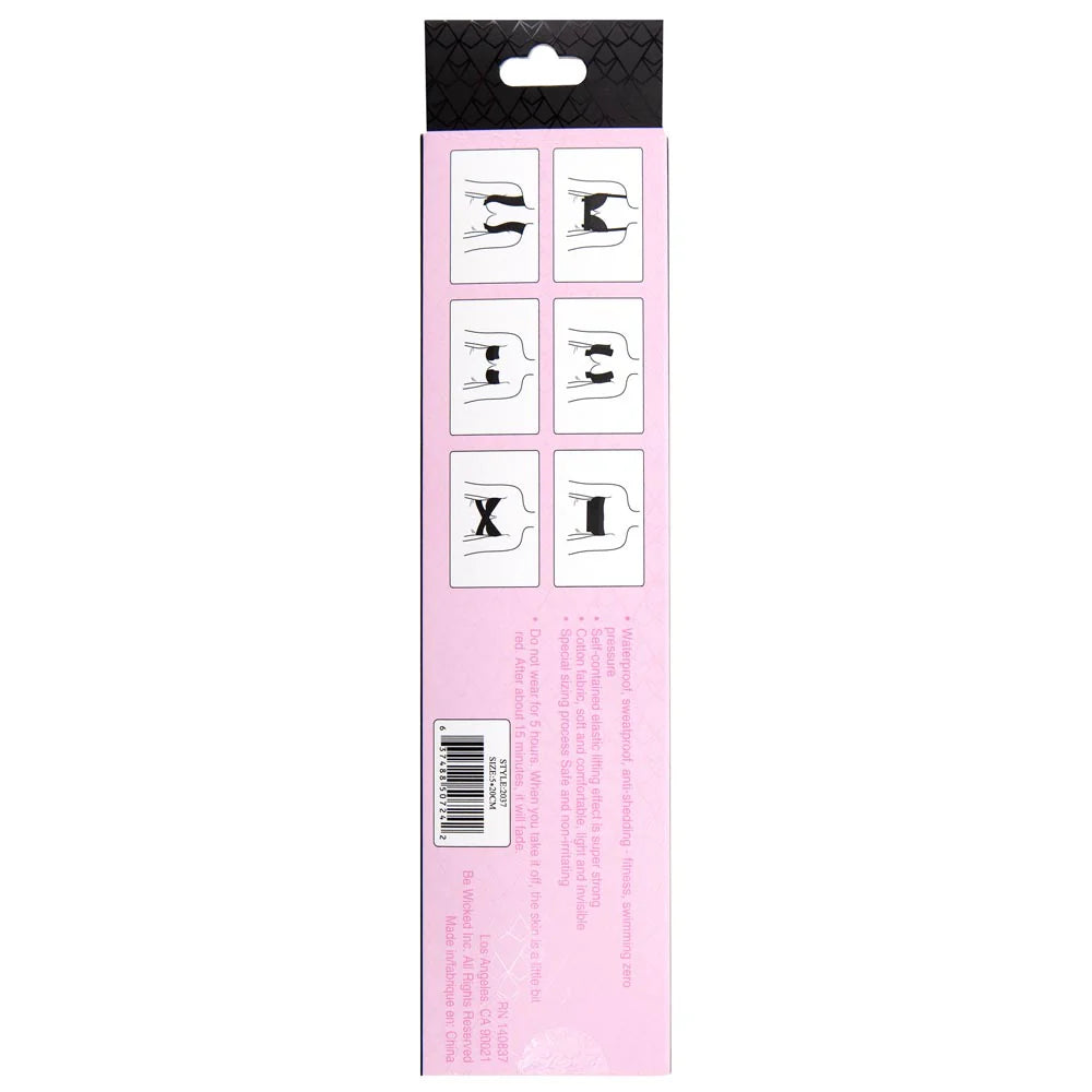 BEWICKED Adhesive Breast Lift Tape Strips -Black