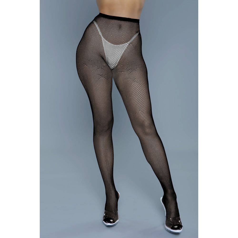 Be Wicked Up All Night Fishnet Pantyhose - Black - view 3