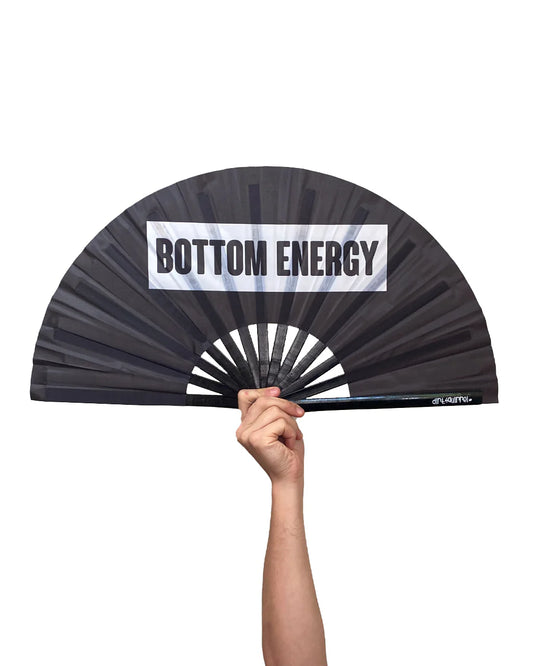 Bottom Energy Pride Hand Fan - Wooden