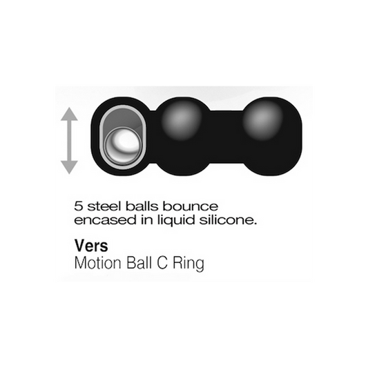 VERS Steel Motion Balls Liquid Silicone Cock Ring