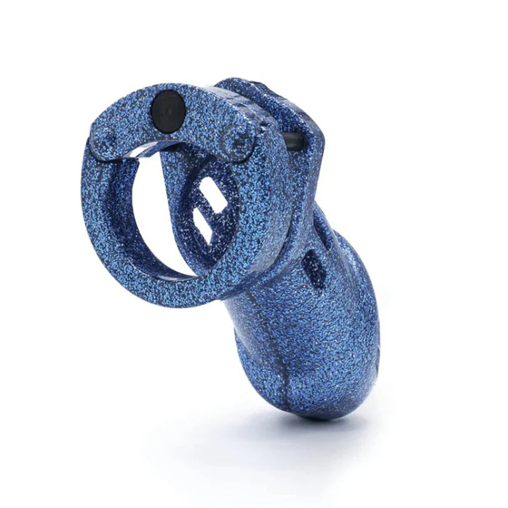 CB-6000 Cock Cage Chastity Kit -Blue Glitter