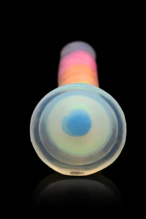 Lollicock 7 in Glow In The Dark "Rainbow" Dildo