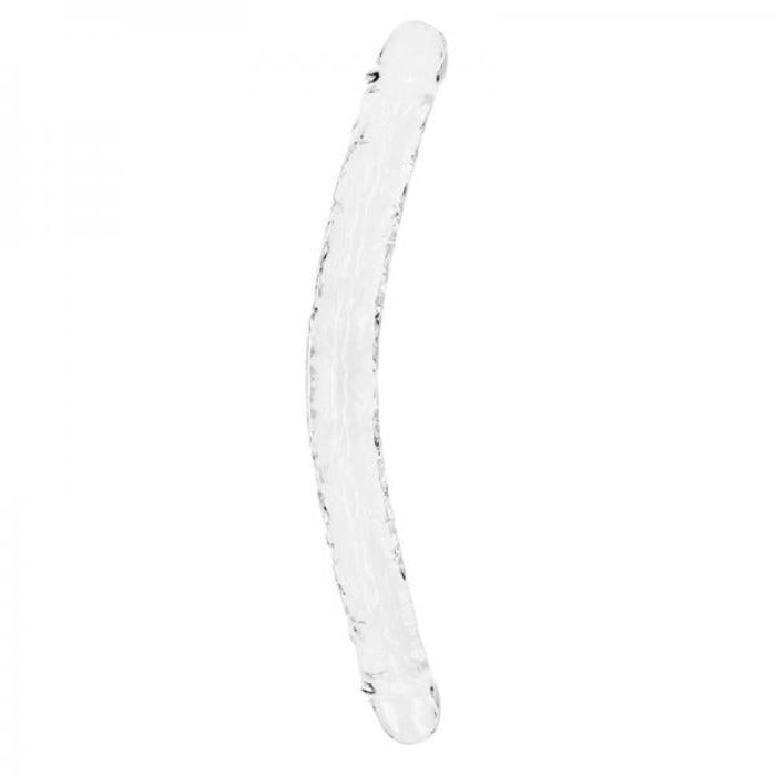 RealRock Crystal Clear Jelly 18" Double Dildo -Purple