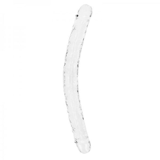RealRock Crystal Clear Jelly 18" Double Dildo -Purple