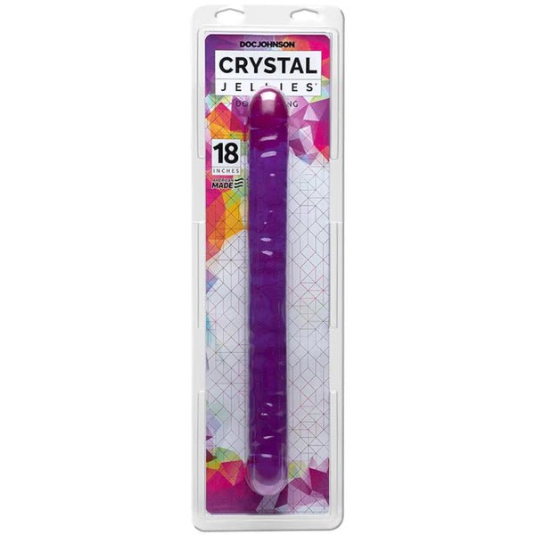 Crystal Jellies 18''Double Dong -Purple