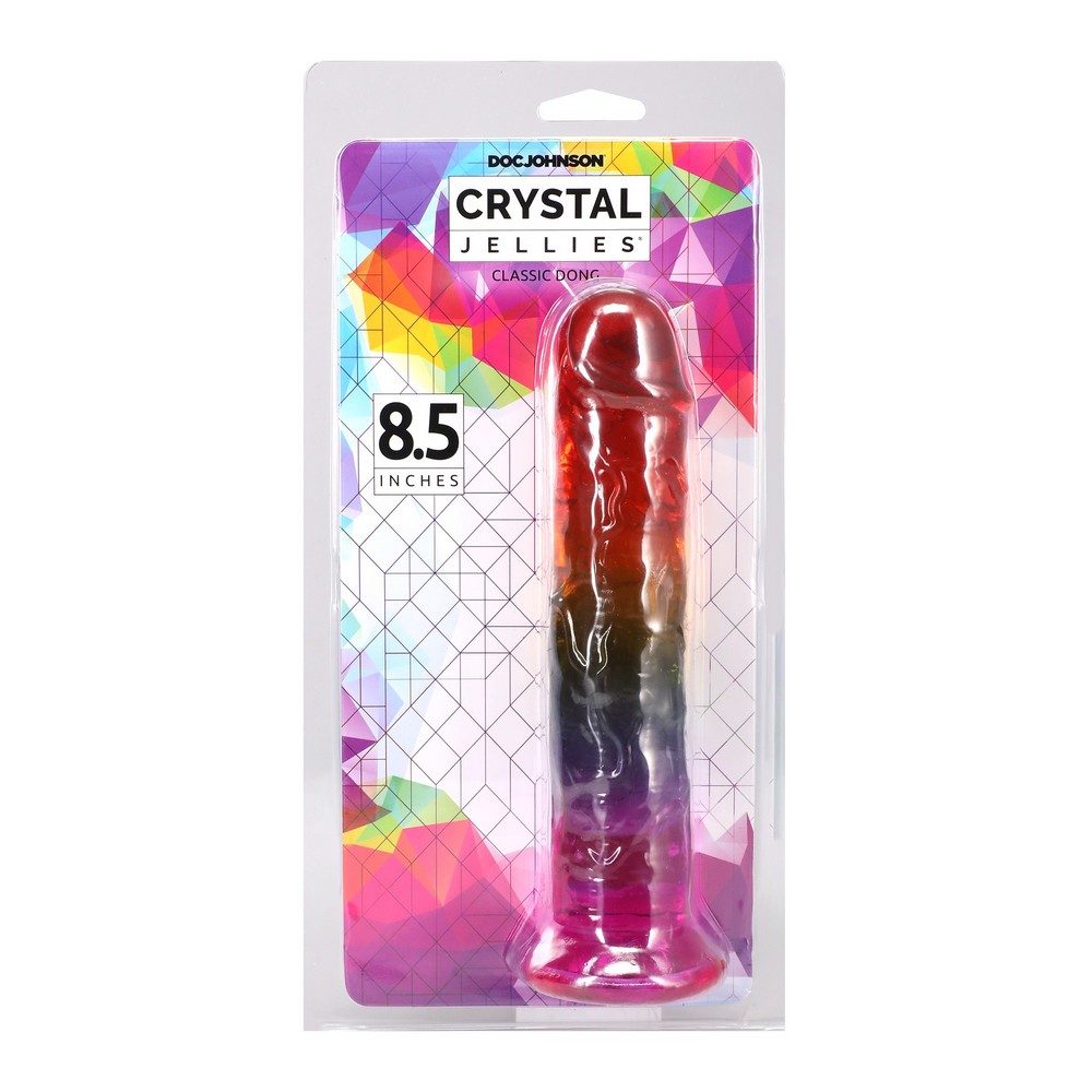 Crystal Jellies 8.5 Inch Dildo -Rainbow
