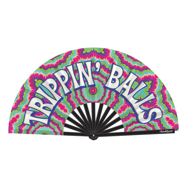 Trippin Balls Pride Hand Fan - Wooden