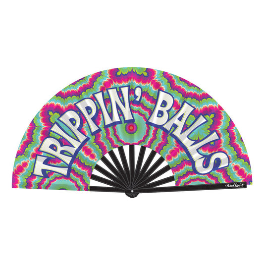 Trippin Balls Pride Hand Fan - Wooden