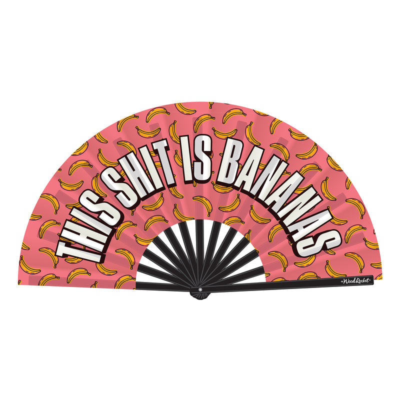 This Shit Is Bananas Pride Hand Fan - Wooden