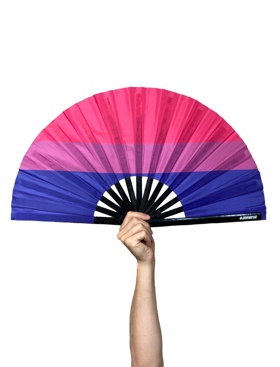 Bisexual Pride Hand Fan - Wooden