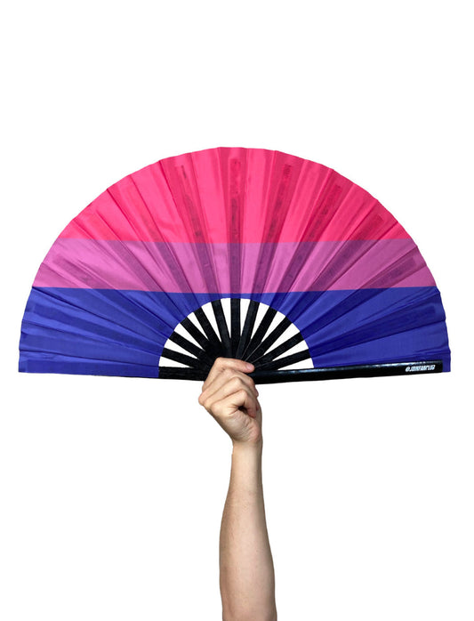 Bisexual Pride Hand Fan - Wooden