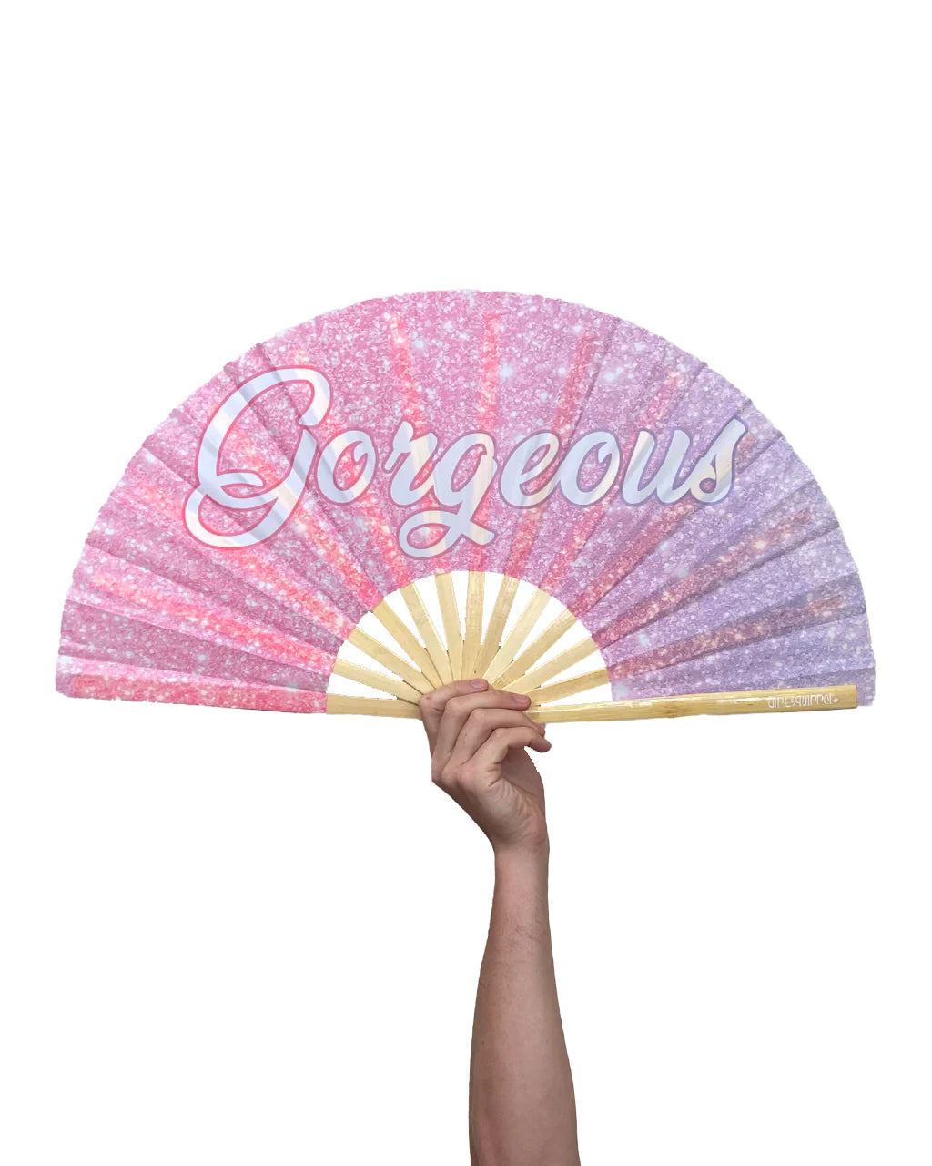 Gorgeous Pride Hand Fan - Wooden