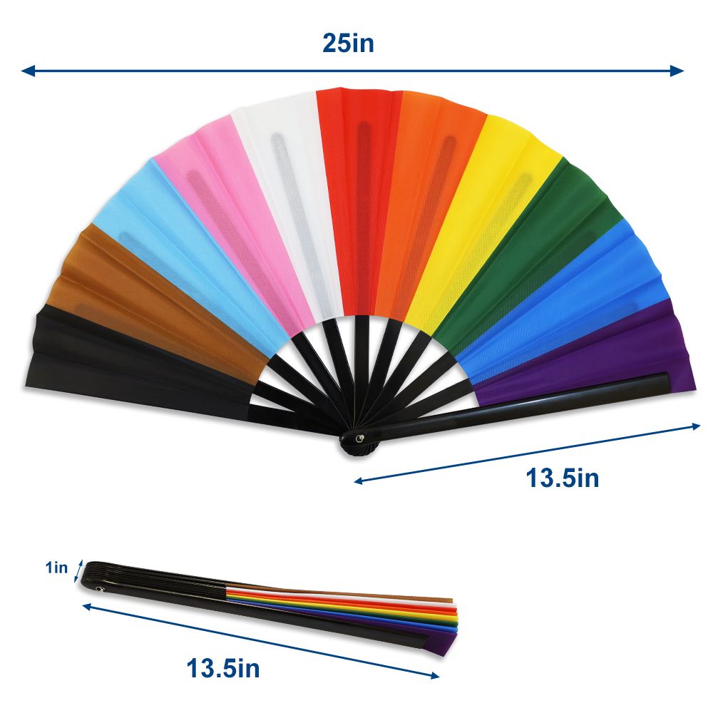 Progress Pride Hand Fan - Plastic