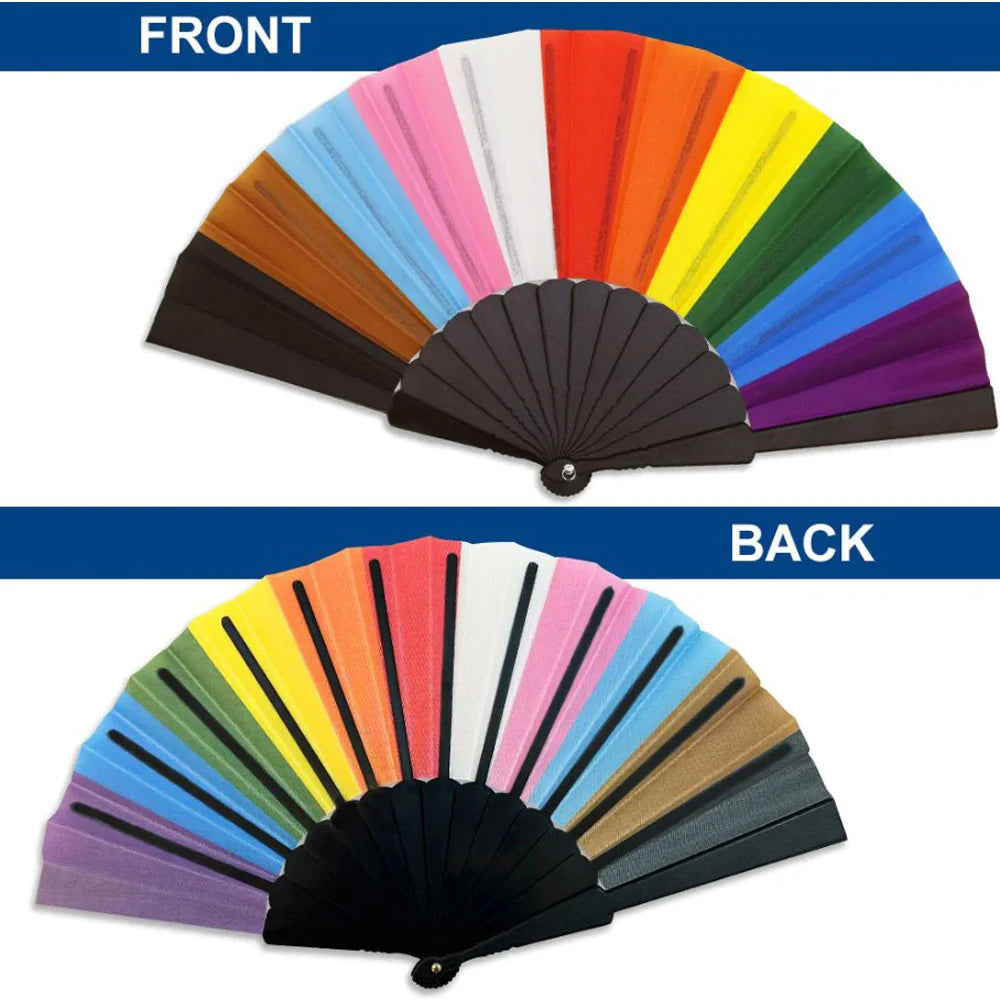 Progress Pride Hand Fan - Small, Plastic