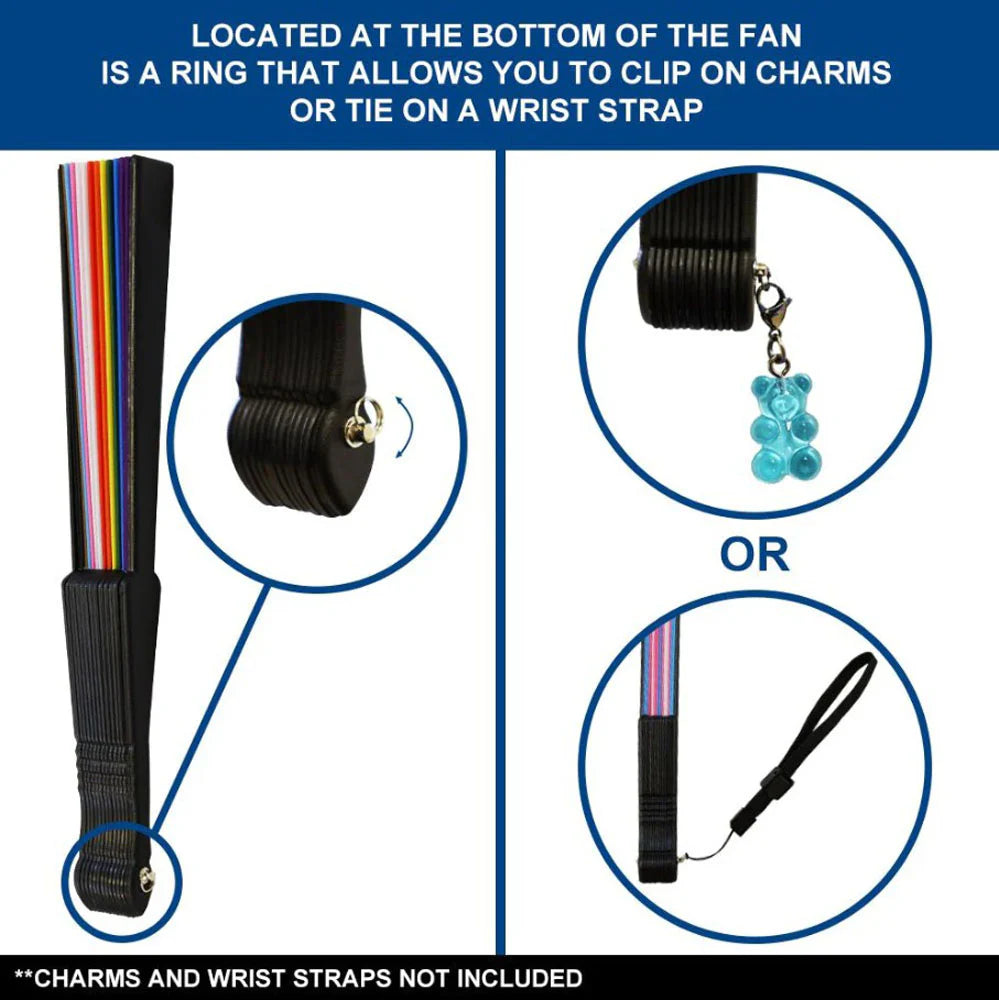 Progress Pride Hand Fan - Small, Plastic