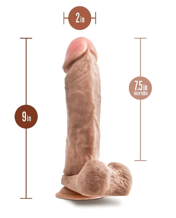 Dr. Skin 'Mr. Magic' 9 Inch Dildo W/ Balls -Beige
