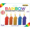 Rainbow ''Pecker'' Party Candles 5pk