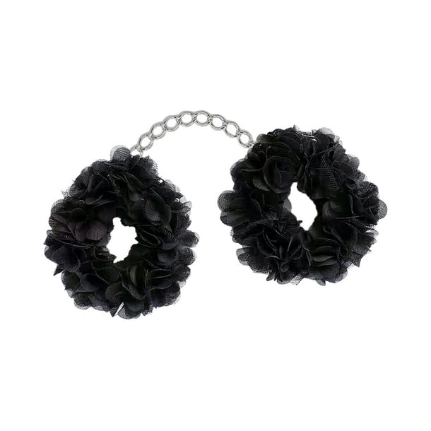 Blossom Luv Cuffs Flower Hand Cuffs -Black