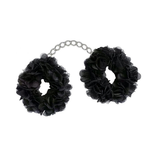 Blossom Luv Cuffs Flower Hand Cuffs -Black