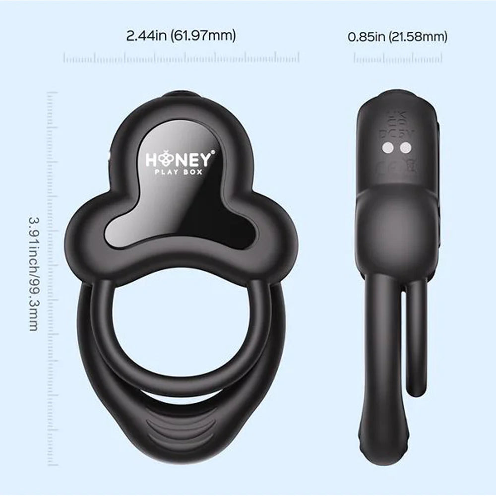 Honey 'Anello' App-Controlled Vibrating Double C/Ring