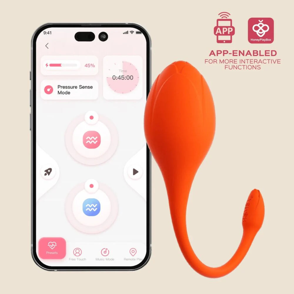 Honey "Lili" App-Controlled Egg Vibrator -Orange