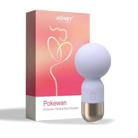 Honey "Pokewan" Pocket Mini Vibrating Wand -Purple