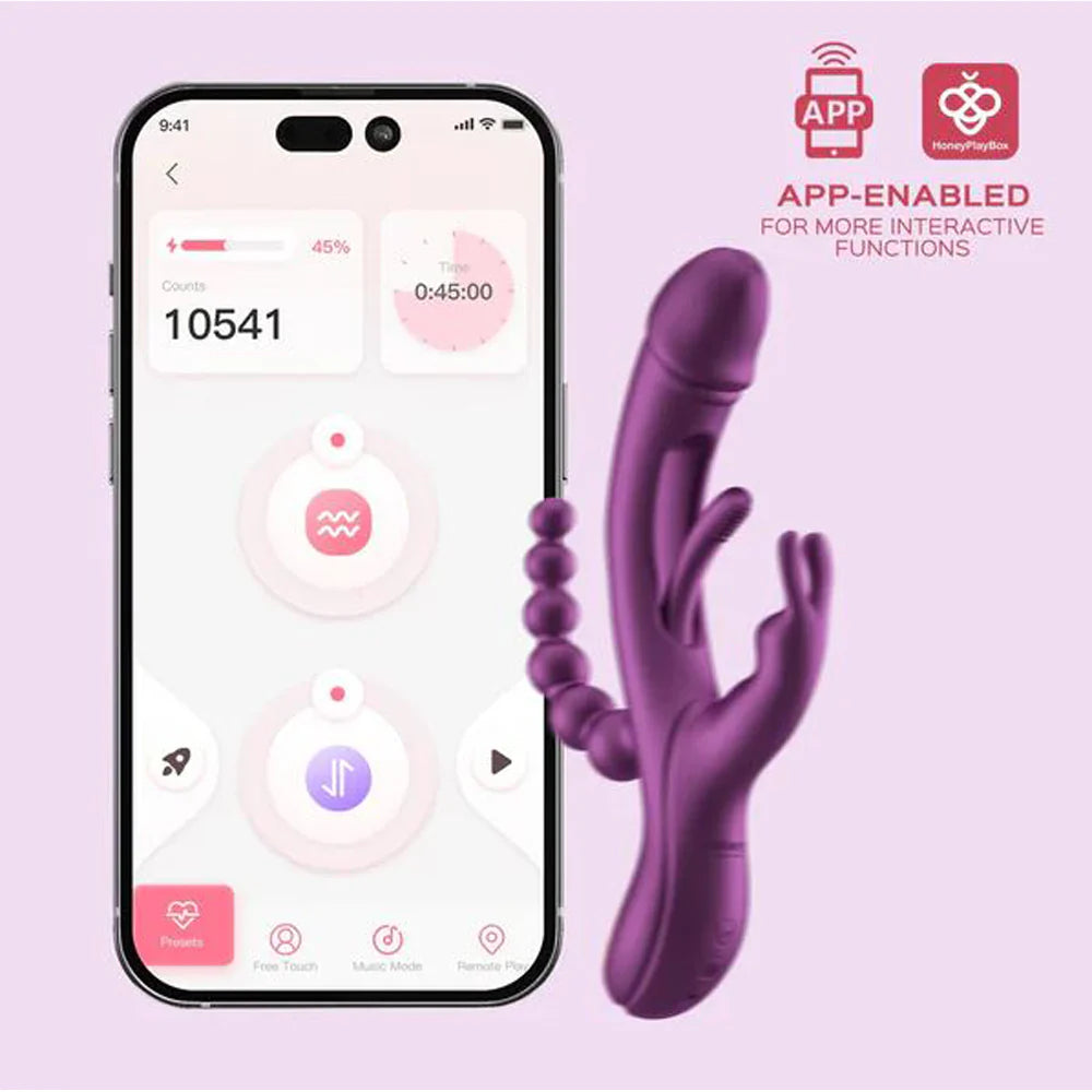Honey 'Trilux' App-Enabled Kinky Fingers Rabbit