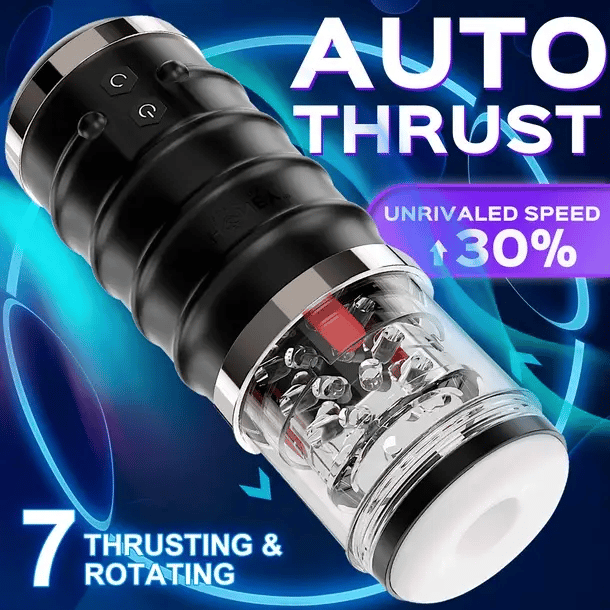 Honey 'Warrior' Auto Thrusting Male Stroker -Black