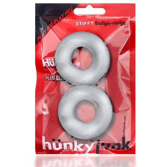 Hunkyjunk 2-Pack C-Rings Clear Ice