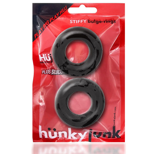 Hunkyjunk 2-Pack C-Rings Black Ice