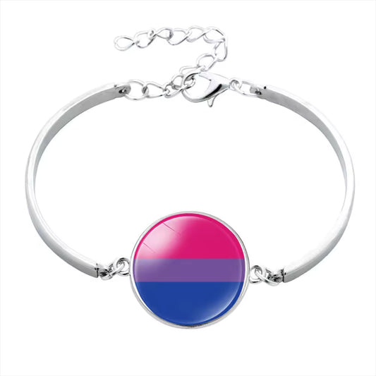 Bisexual Glass Flag Bangle
