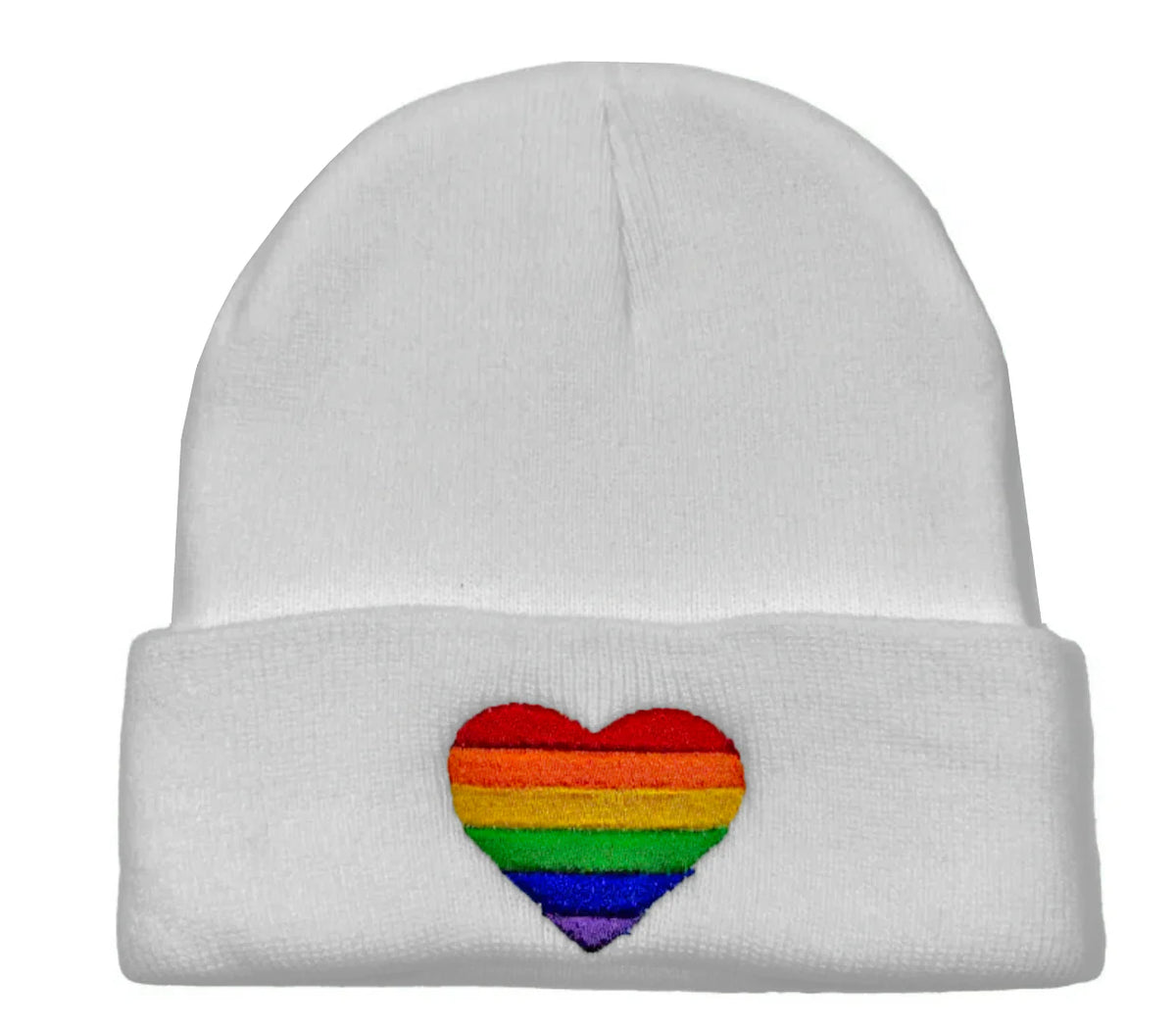 Rainbow Heart Beanie - Various Colors