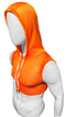 Hooded Crop Tank - Neon Orange Sports Mesh