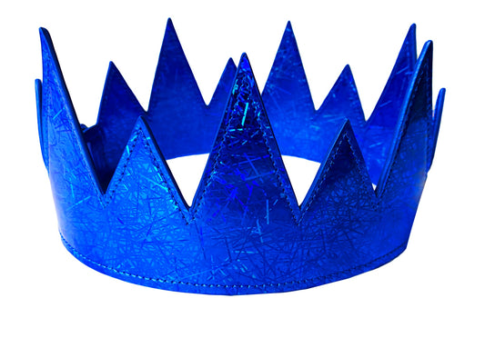 Party Crown Faux Leather - Blue Confetti