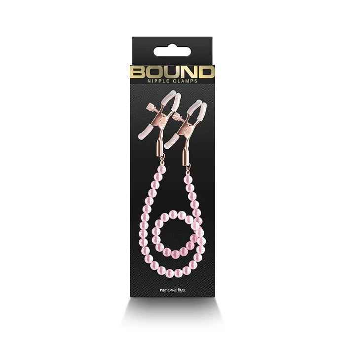 Bound DC1 Beads Nipple Clamps -Pink