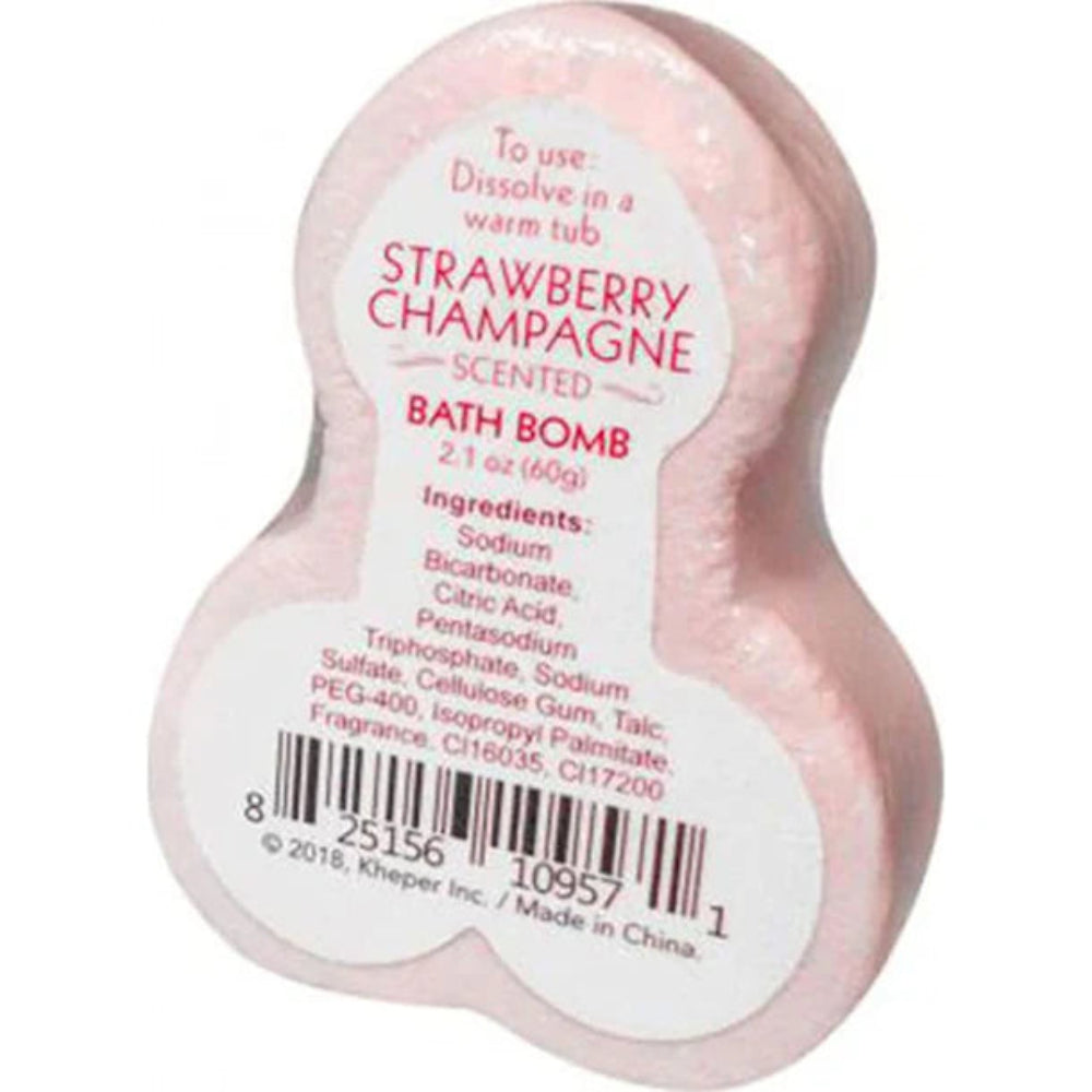 Naughty Pecker Bath Bomb -Strawberry Champagne