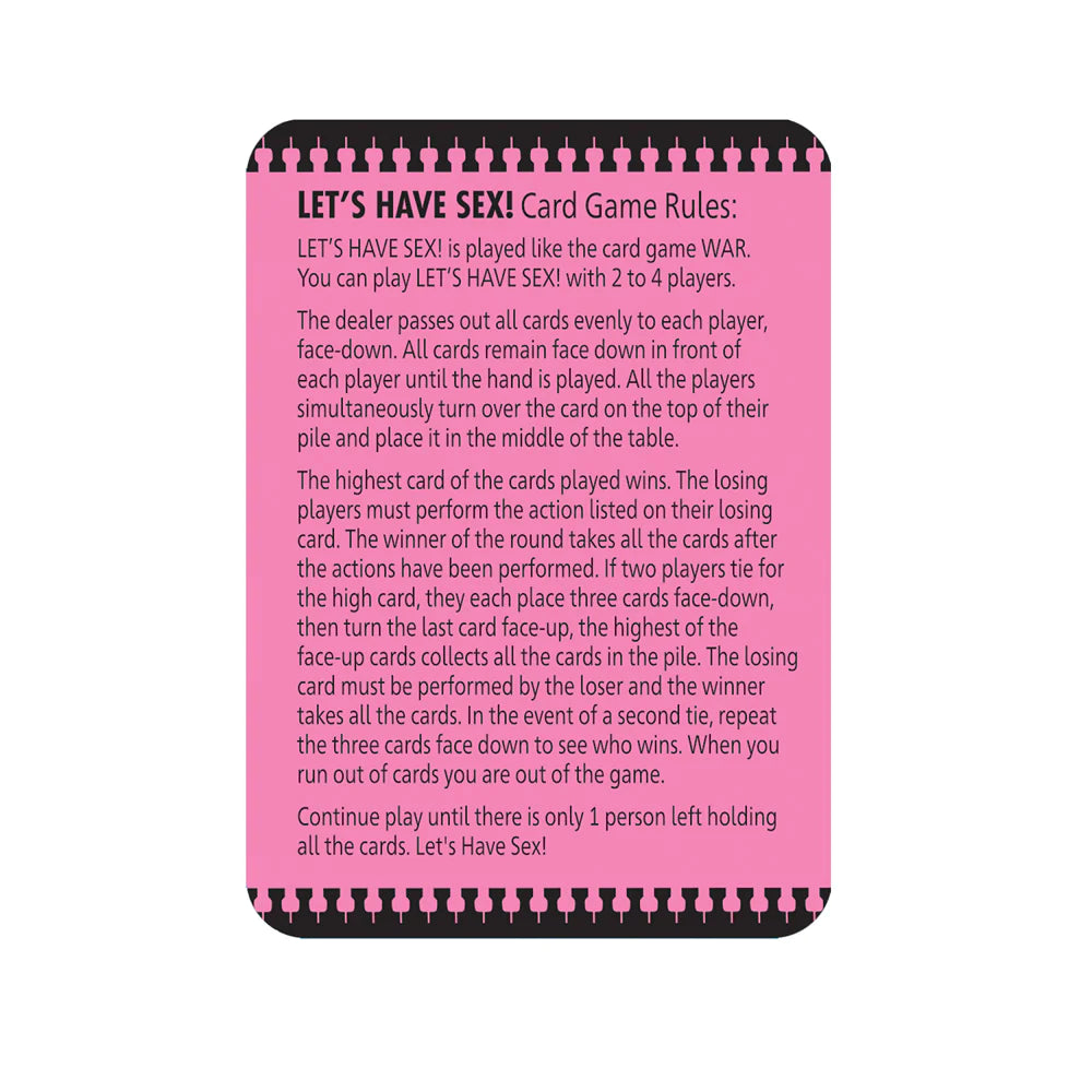 Let’s Have Sex ''Sexy War'' Card Game