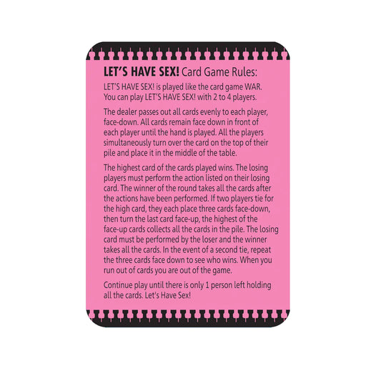 Let’s Have Sex ''Sexy War'' Card Game