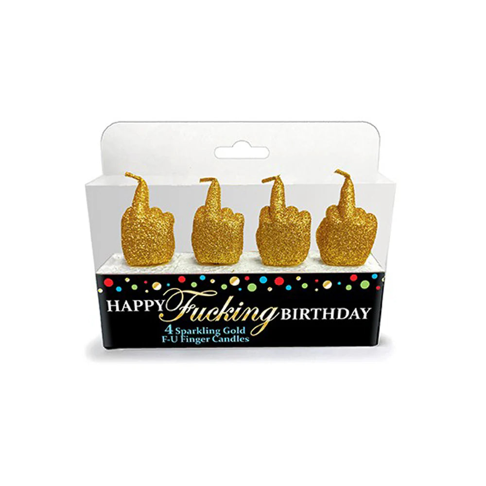 Happy Fucking Birthday Candle 4pc Set