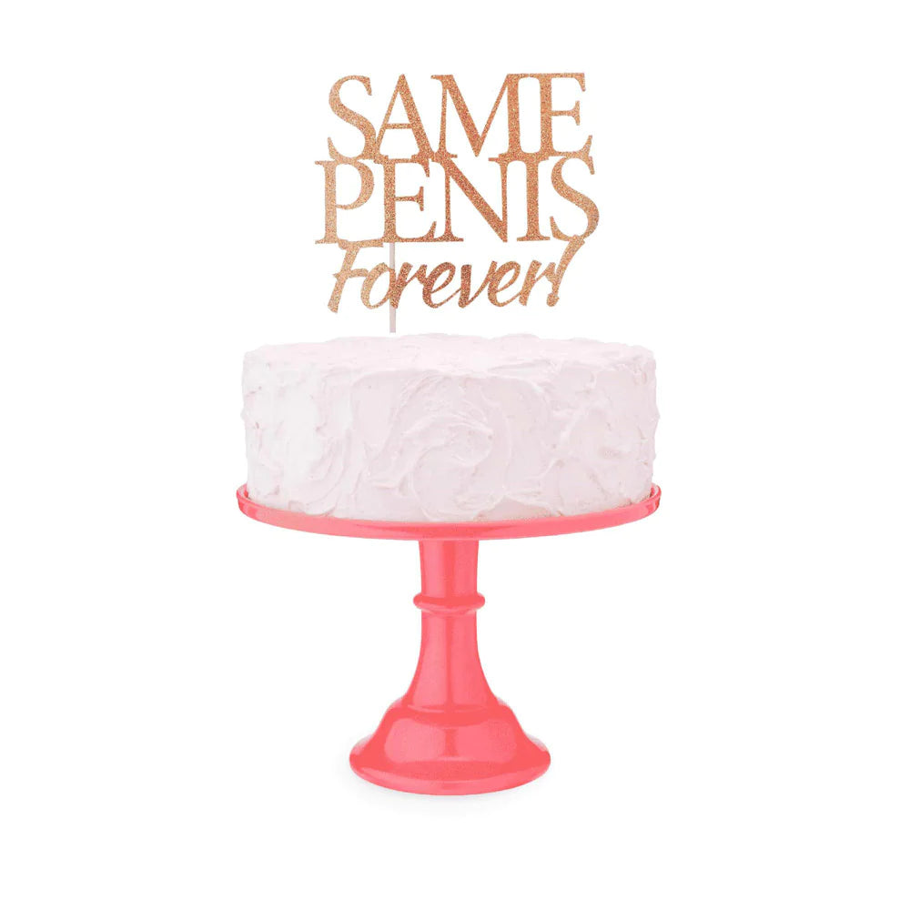 Glitterati ''Same Penis Forever'' Cake Topper