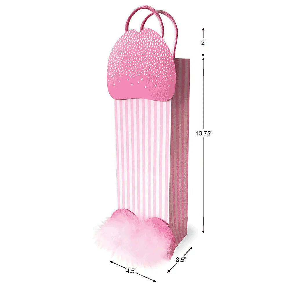 Pink Penis Gift Bag w/ feather balls