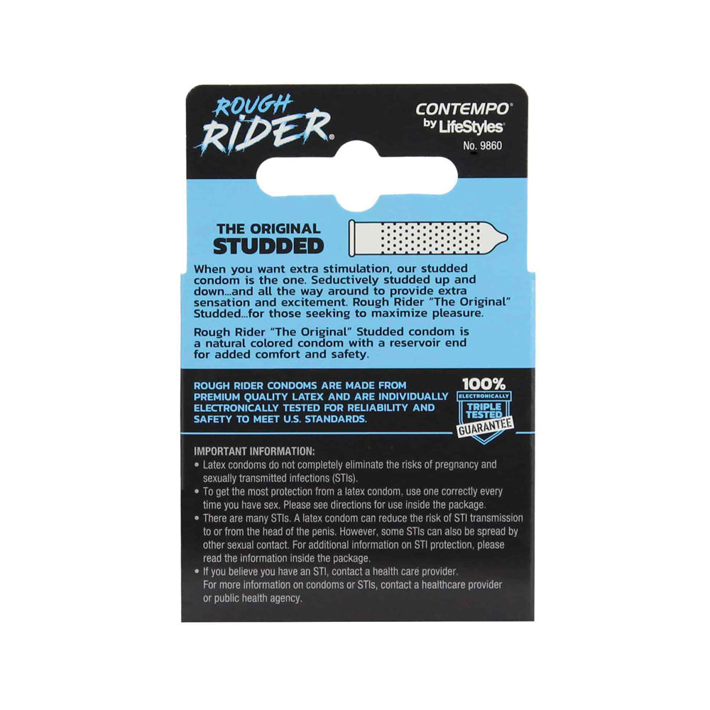 Lifestyles Rough Rider Studded Condoms - 3pk - view 2