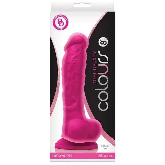 Colours "Dual Density" 8 Inch Dildo -Pink
