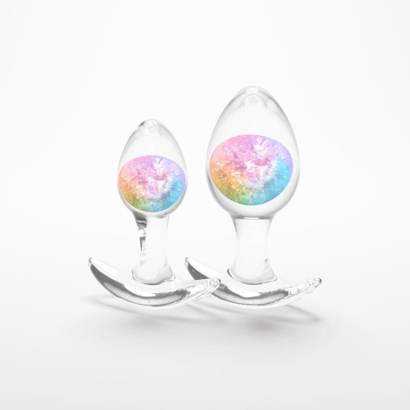 Cosmic Glams Butt Plug Kit 2pk - Rainbow