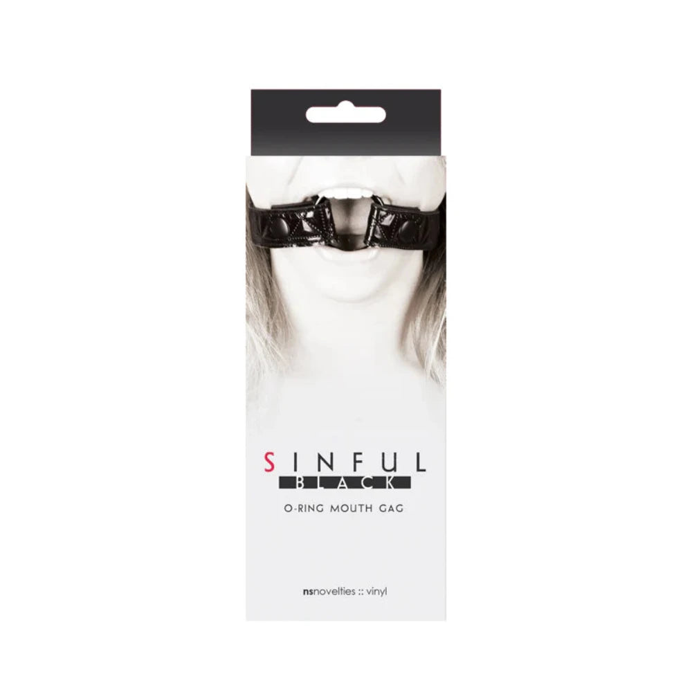Sinful "O-Ring" Mouth Gag -Black