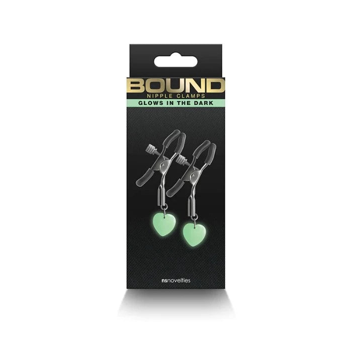 Bound "G3" Glows Nipple Clamps -Gunmetal