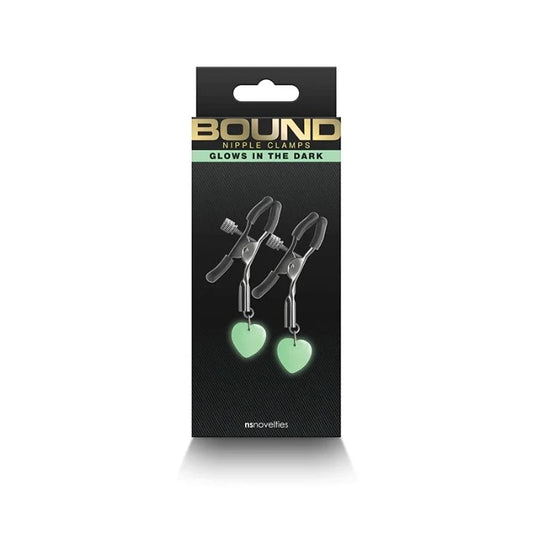Bound "G3" Glows Nipple Clamps -Gunmetal