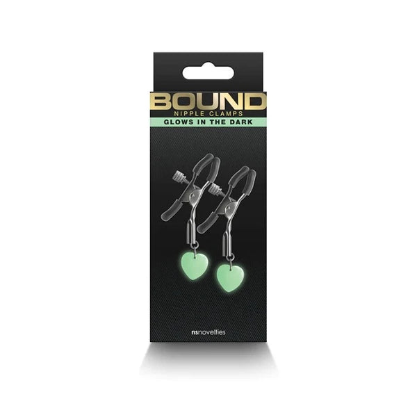 Bound "G3" Glows Nipple Clamps -Gunmetal