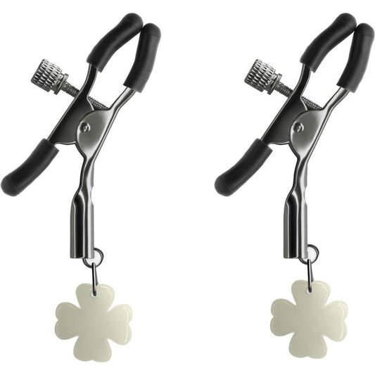 Bound "G4" Glows Nipple Clamps -Gun Metal