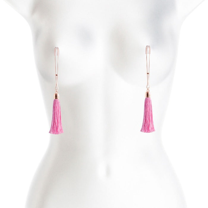Bound 'T1' Tassel Nipple Clamps –Pink